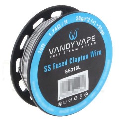 vandy vape ss316 superfine mtl fused clapton 3m